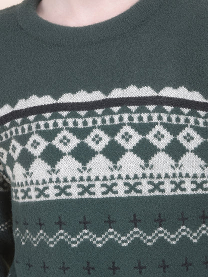 Casual Sweater for Kids l Breathable & Soft with Color Fastness Regular Fit Round Neck Woven Pattern Woolen Fabric