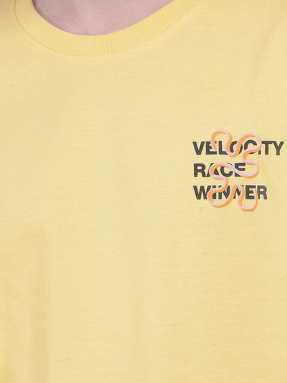 Casual T-Shirt for Boys l Breathable & Soft with Color Fastness Regular Fit Round Neck Polycotton Fabric Printed Pattern