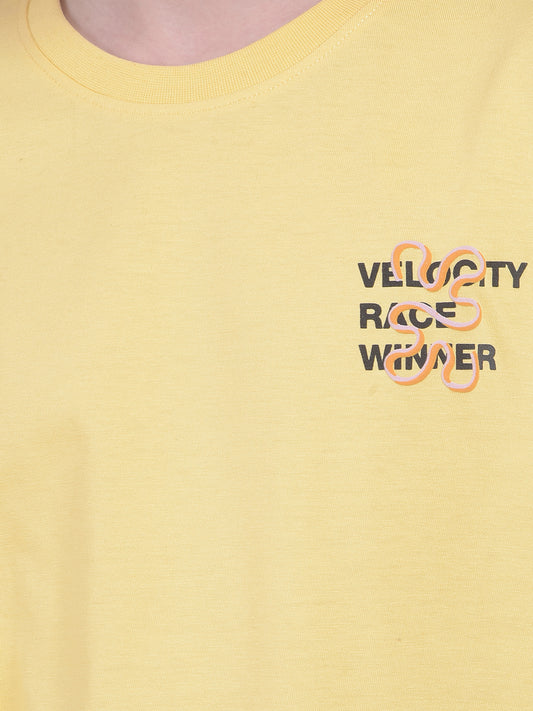 Casual T-Shirt for Boys l Breathable & Soft with Color Fastness Regular Fit Round Neck Polycotton Fabric Printed Pattern