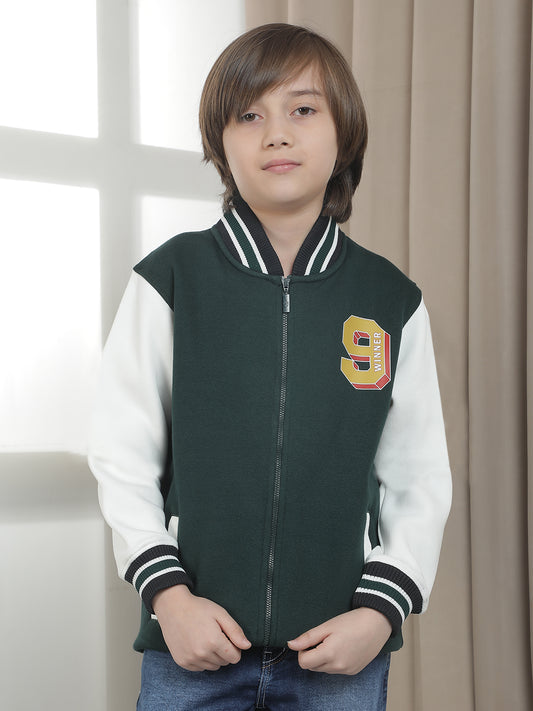 Casual Sweatshirt for Boys l Breathable & Soft with Color Fastness Regular Fit Mock Neck Fleece Fabric Printed Pattern