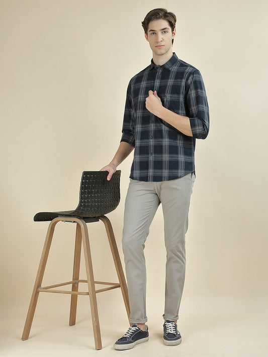 Casual Shirt for Men l Breathable & Soft with Color Fastness Slim Fit Pure Cotton Fabric Checkered Pattern