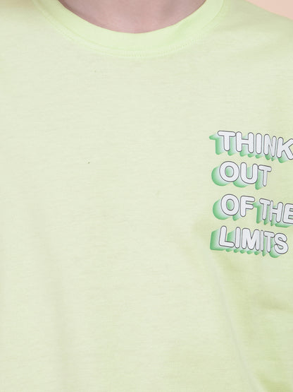 Casual T-Shirt for Boys l Breathable & Soft with Color Fastness Regular Fit Round Neck Polycotton Fabric Printed Pattern