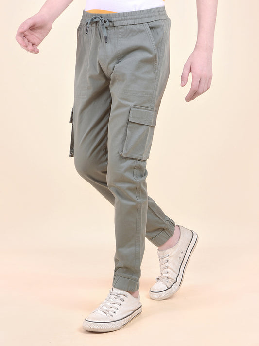 Casual Jogger for Boys l Breathable & Soft with Color Fastness Regular Fit Cotton Fabric Button Closure Solid Pattern