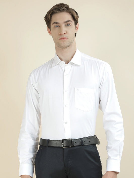 Formal Shirt for Men l Breathable & Soft with Color Fastness Regular Fit Pure Cotton Fabric Self Design Pattern