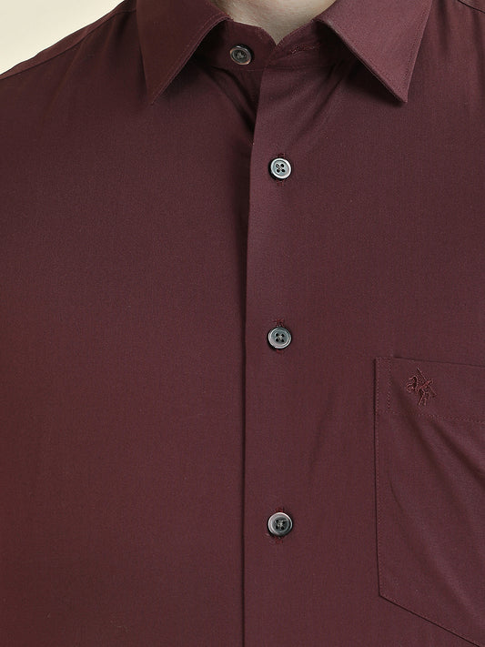 Formal Shirt for Men l Breathable & Soft with Color Fastness Regular Fit Pure Cotton Fabric Solid Pattern
