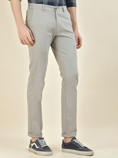 Casual Trousers for Men l Breathable & Soft with Color Fastness Regular Fit Cotton Blend Fabric Solid Pattern