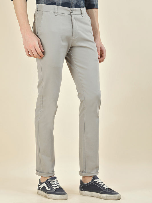 Casual Trousers for Men l Breathable & Soft with Color Fastness Regular Fit Cotton Blend Fabric Solid Pattern
