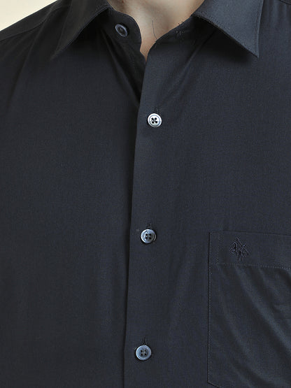 Formal Shirt for Men l Breathable & Soft with Color Fastness Regular Fit Pure Cotton Fabric Solid Pattern