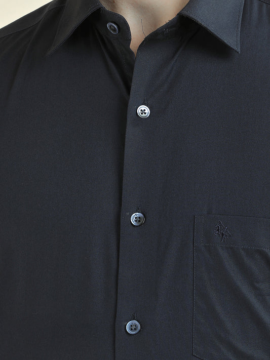 Formal Shirt for Men l Breathable & Soft with Color Fastness Regular Fit Pure Cotton Fabric Solid Pattern