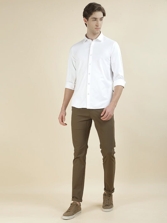 Casual Shirt for Men l Breathable & Soft with Color Fastness Slim Fit Polyester Fabric Self Design Pattern