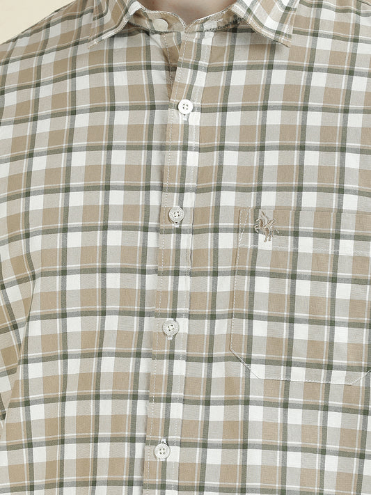 Casual Shirt for Men l Breathable & Soft with Color Fastness Slim Fit Pure Cotton Fabric Checkered Pattern