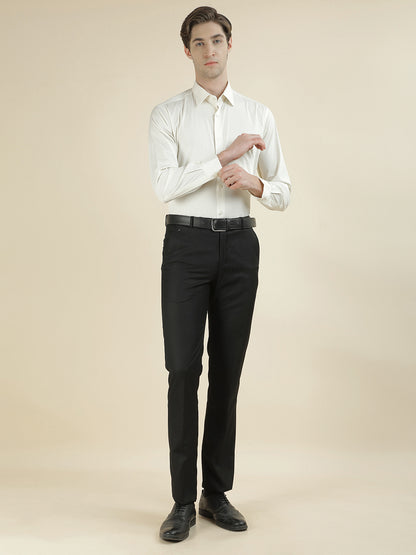 Formal Shirt for Men l Breathable & Soft with Color Fastness Slim Fit Cotton Blend Fabric Solid Pattern