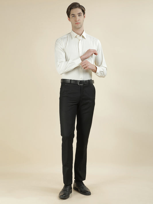 Formal Shirt for Men l Breathable & Soft with Color Fastness Slim Fit Cotton Blend Fabric Solid Pattern