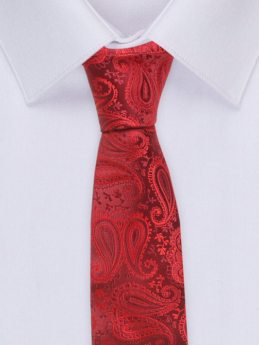 Men's Red Fashion Broad Tie