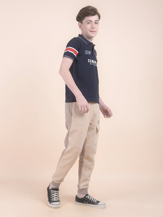 Casual T-Shirt for Boys l Breathable & Soft with Color Fastness Regular Fit Polo Neck Polycotton Fabric Printed Pattern
