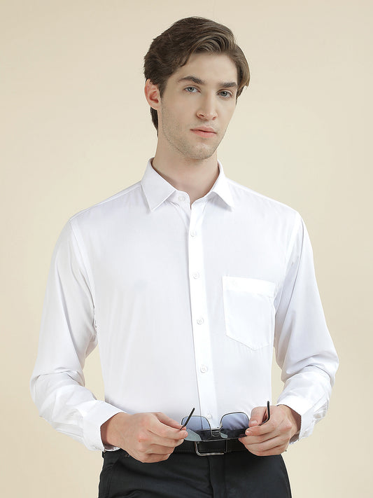 Formal Shirt for Men l Breathable & Soft with Color Fastness Regular Fit Pure Cotton Fabric Solid Pattern