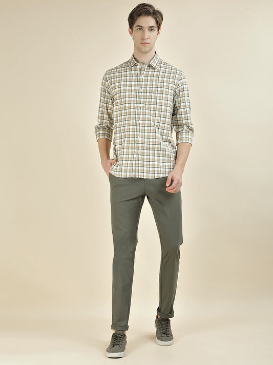 Casual Shirt for Men l Breathable & Soft with Color Fastness Slim Fit Pure Cotton Fabric Checkered Pattern