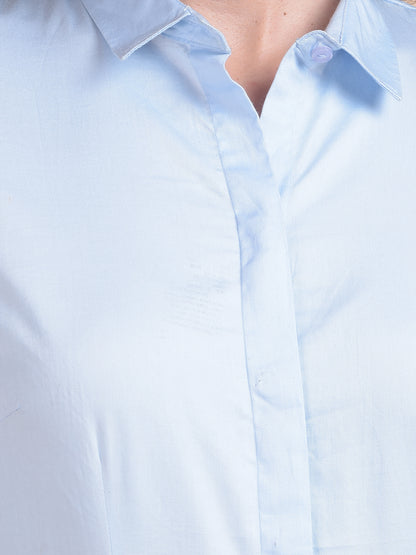 Formal Shirt for Women l Breathable & Soft with Color Fastness Slim Fit Cotton Fabric Solid Pattern