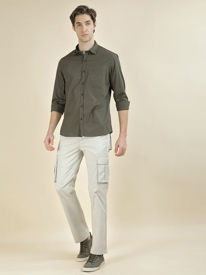 Casual Shirt for Men l Breathable & Soft with Color Fastness Slim Fit Pure Cotton Fabric Solid Pattern