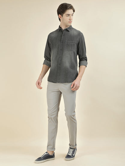 Casual Shirt for Men l Breathable & Soft with Color Fastness Slim Fit Pure Cotton Fabric Washed Pattern