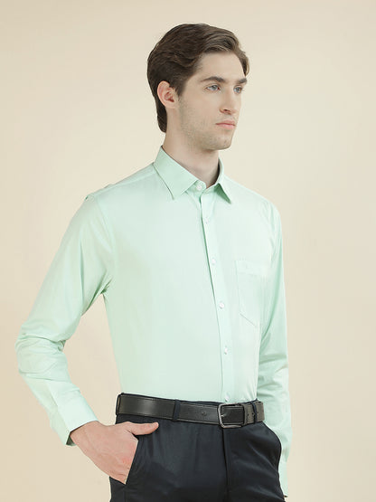 Formal Shirt for Men l Breathable & Soft with Color Fastness Slim Fit Cotton Blend Fabric Solid Pattern