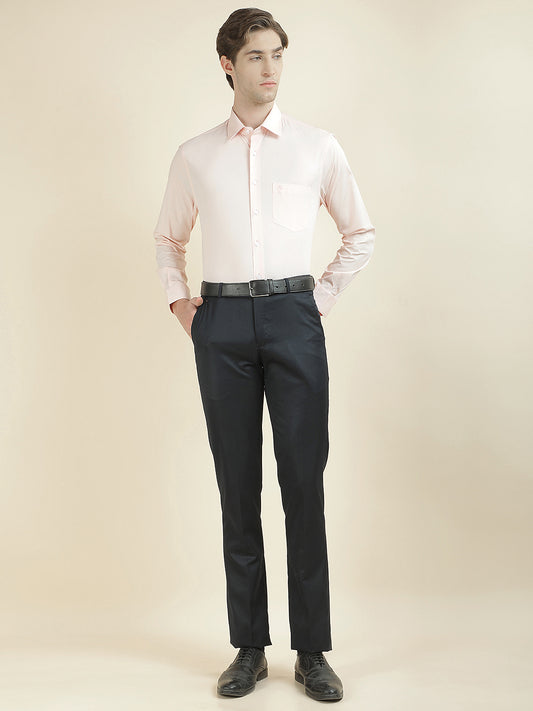 Formal Shirt for Men l Breathable & Soft with Color Fastness Slim Fit Cotton Blend Fabric Solid Pattern