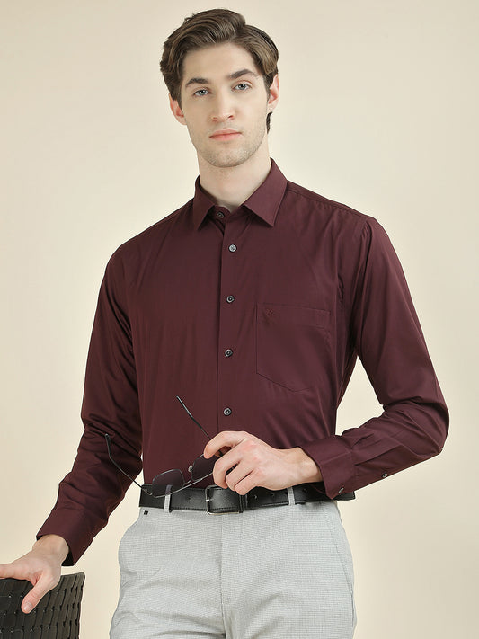 Formal Shirt for Men l Breathable & Soft with Color Fastness Regular Fit Pure Cotton Fabric Solid Pattern