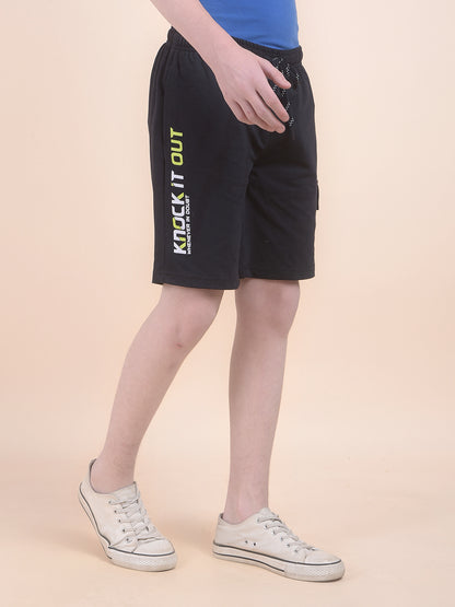 Casual Bermuda for Boys l Breathable & Soft with Color Fastness Regular Fit Poly Cotton Fabric Drawstring Closure Printed Pattern