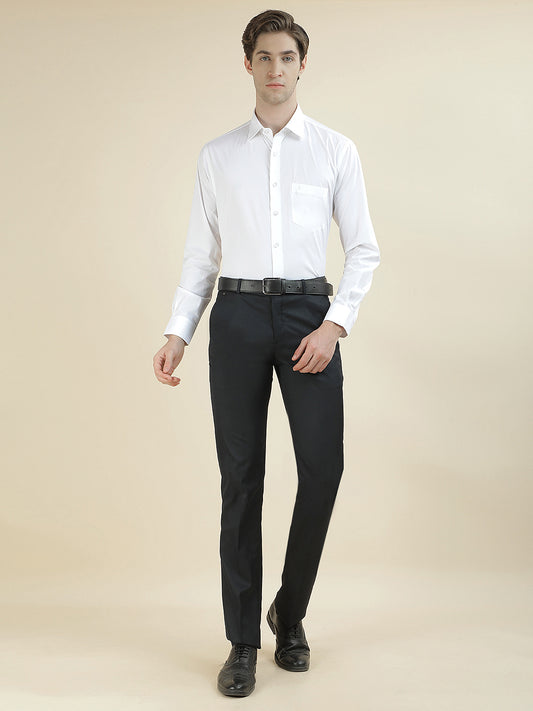 Formal Shirt for Men l Breathable & Soft with Color Fastness Slim Fit Cotton Blend Fabric Solid Pattern