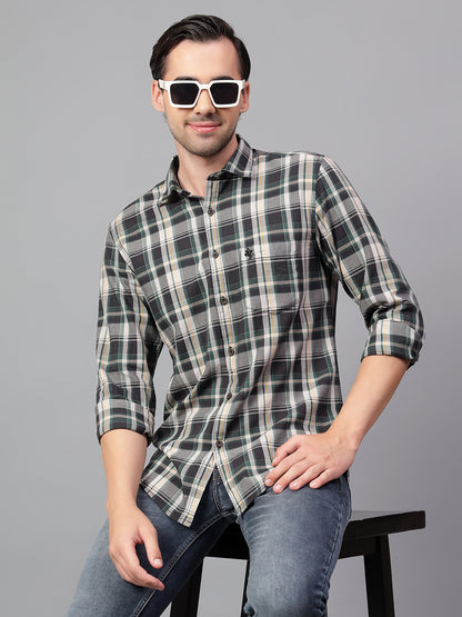 Casual Shirt for Men | Breathable & Soft with Color Fastness Regular Fit Spread Collar Neck Cotton Fabric Checkered Pattern