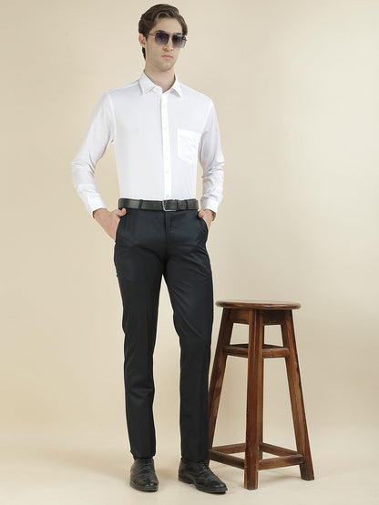 Formal Shirt for Men l Breathable & Soft with Color Fastness Regular Fit Cotton Blend Fabric Solid Pattern