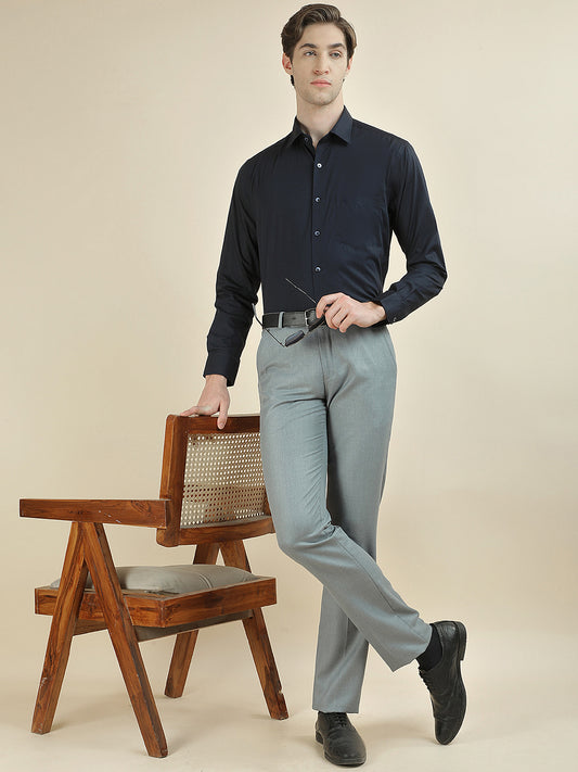 Formal Shirt for Men l Breathable & Soft with Color Fastness Regular Fit Pure Cotton Fabric Solid Pattern