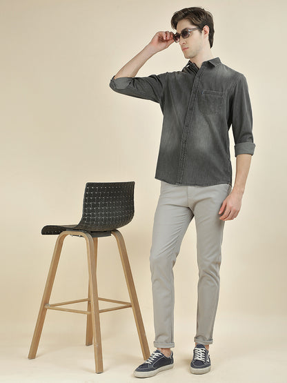 Casual Shirt for Men l Breathable & Soft with Color Fastness Slim Fit Pure Cotton Fabric Washed Pattern
