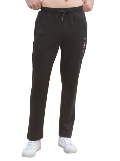 Track Pants for Men l Breathable & Soft with Color Fastness Regular Fit Poly Cotton Solid Pattern Drawstring Closure