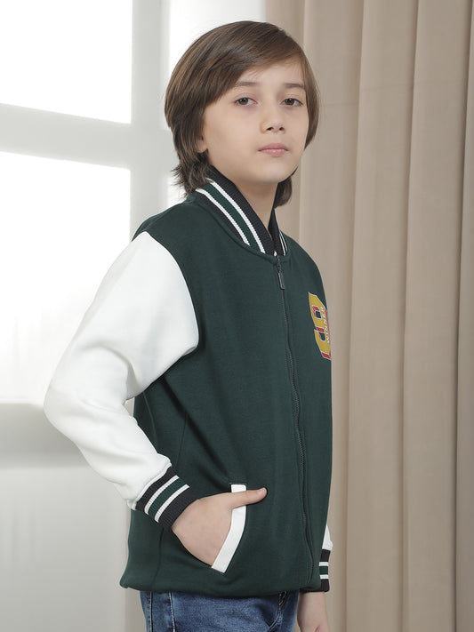 Casual Sweatshirt for Boys l Breathable & Soft with Color Fastness Regular Fit Mock Neck Fleece Fabric Printed Pattern