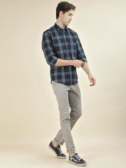 Casual Shirt for Men l Breathable & Soft with Color Fastness Slim Fit Pure Cotton Fabric Checkered Pattern