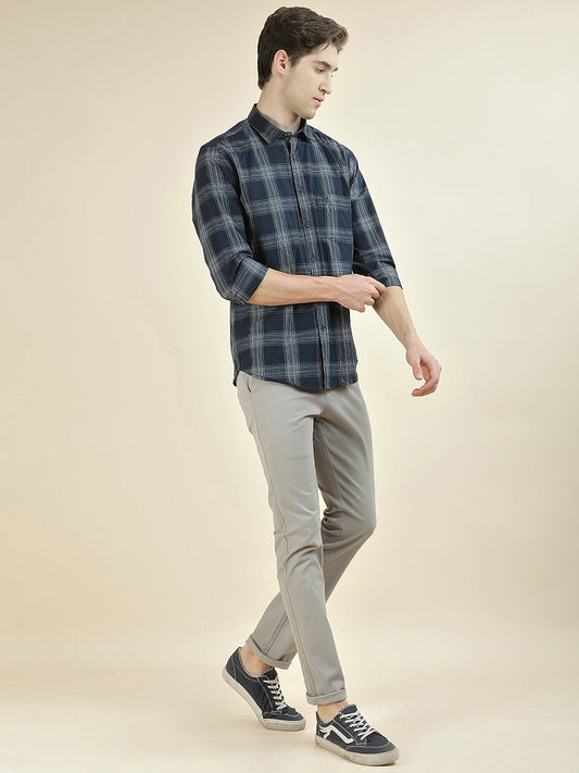 Casual Shirt for Men l Breathable & Soft with Color Fastness Slim Fit Pure Cotton Fabric Checkered Pattern