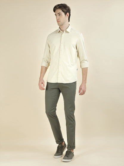Casual Shirt for Men l Breathable & Soft with Color Fastness Slim Fit Polyester Fabric Self Design Pattern