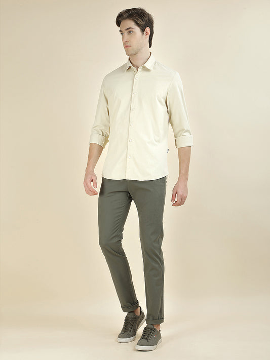 Casual Shirt for Men l Breathable & Soft with Color Fastness Slim Fit Polyester Fabric Self Design Pattern