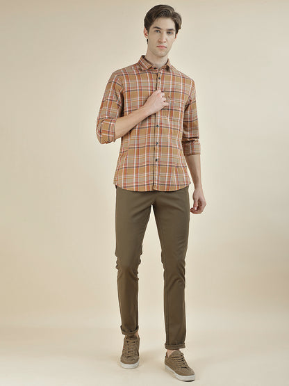 Casual Shirt for Men l Breathable & Soft with Color Fastness Slim Fit Pure Cotton Fabric Checkered Pattern