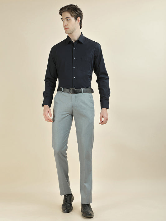Formal Shirt for Men l Breathable & Soft with Color Fastness Slim Fit Cotton Blend Fabric Solid Pattern