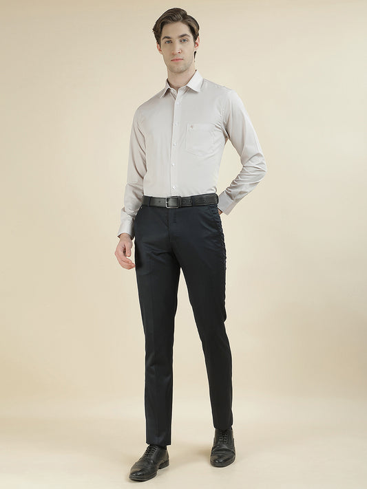 Formal Shirt for Men l Breathable & Soft with Color Fastness Regular Fit Cotton Blend Fabric Solid Pattern