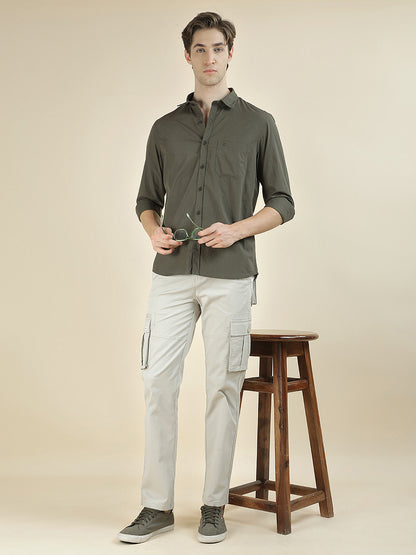 Casual Shirt for Men l Breathable & Soft with Color Fastness Slim Fit Pure Cotton Fabric Solid Pattern