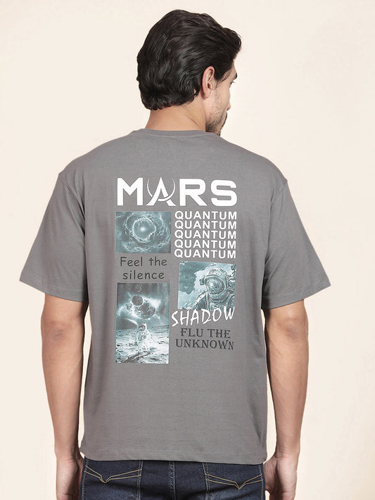 T-Shirt for Men | Breathable & Soft with Color Fastness Regular Fit Round Neck Poly Cotton Fabric Printed Pattern