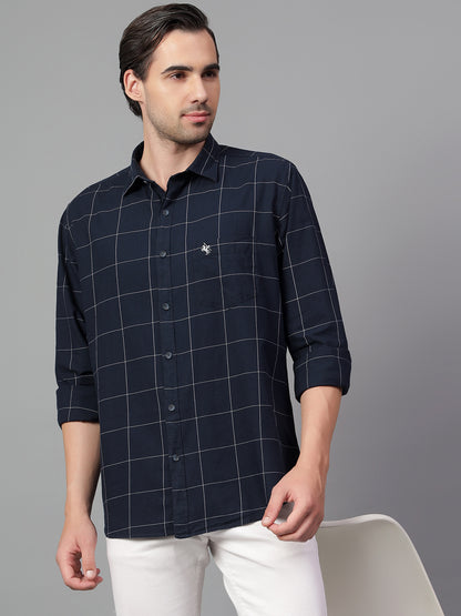Casual Shirt for Men | Breathable & Soft with Color Fastness Regular Fit Spread Collar Neck Cotton Fabric Checkered Pattern
