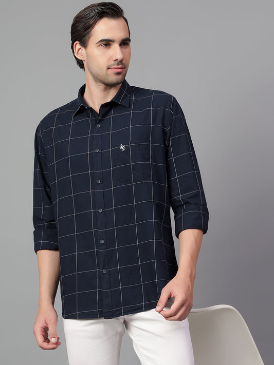 Casual Shirt for Men | Breathable & Soft with Color Fastness Regular Fit Spread Collar Neck Cotton Fabric Checkered Pattern