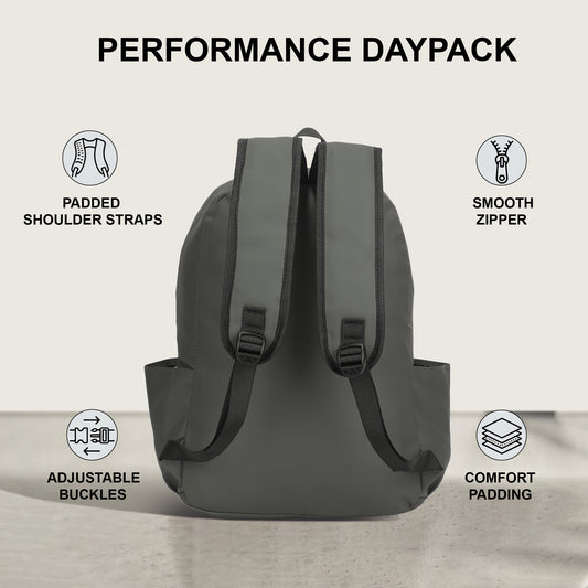 17 Litre Laptop Backpack Upto 18 inchs Laptop for School, Office, College & Travel Bag for Men and Women (Grey) | 2 Compartments, Side Pocket, Padded Shoulder Strap, Smooth-Glide Zippers