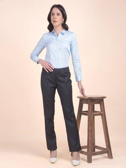 Formal Shirt for Women l Breathable & Soft with Color Fastness Slim Fit Cotton Fabric Solid Pattern