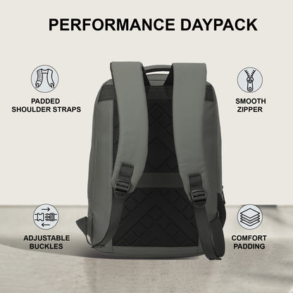 Cantabil 15 Litre Laptop Backpack Upto 18 inchs Laptop for School, Office, College & Travel Bag for Men and Women (Grey) | 2 Compartments, Side Pocket, Padded Shoulder Strap, Smooth-Glide Zippers