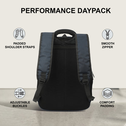 32 Litre Laptop Backpack Upto 18 inchs Laptop for School, Office, College & Travel Bag for Men and Women (Blue) | 3 Compartments, Side Pocket, Padded Shoulder Strap, Smooth-Glide Zippers